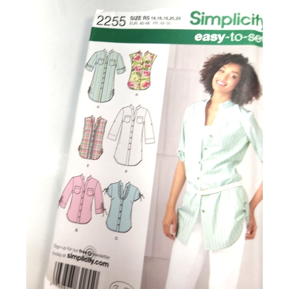 Simplicity 2255 Sz R5 14-22 Sewing Pattern  Casual Top‎